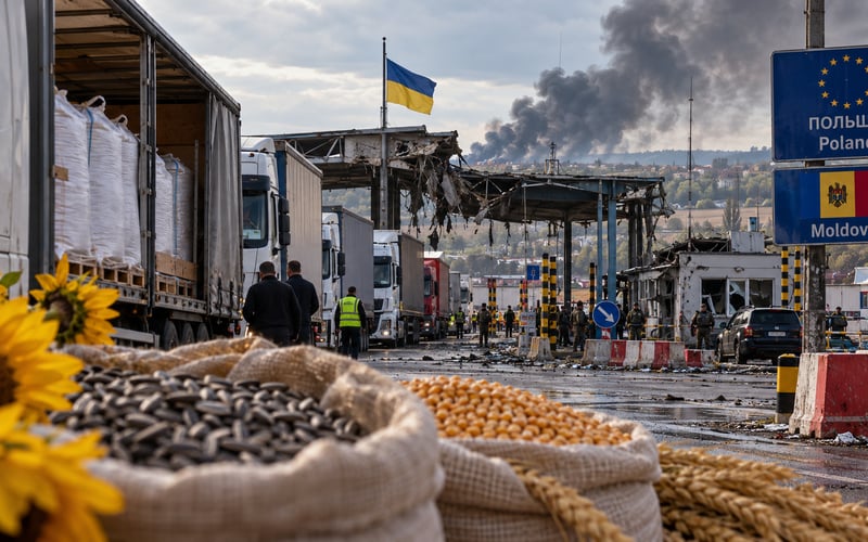 Russian Strikes on Ukraine’s Western Border Spur Shift of Controls to Poland and Moldova, Testing Black Sea Oilseed Flows