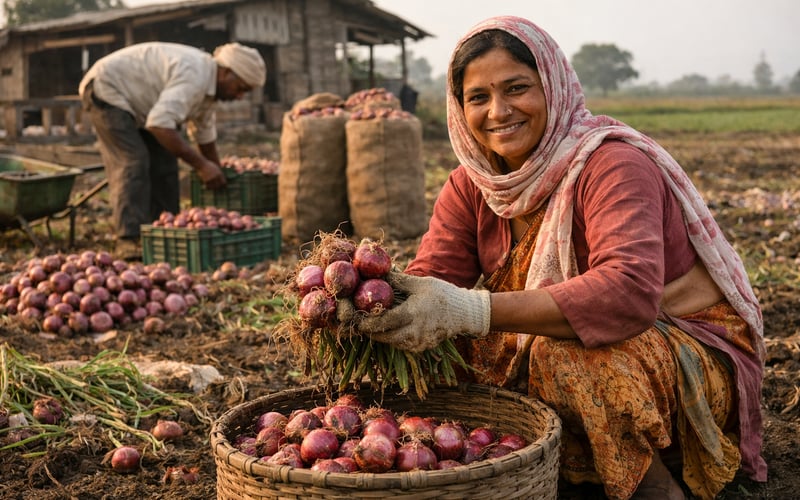 Indian Onion Prices Rebound: Lasalgaon Strength Supports Dehydrated Market