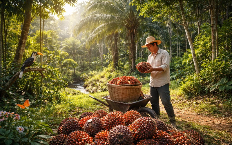 Palm Oil Eases From Highs as Stocks Build but Weather Risk Lingers