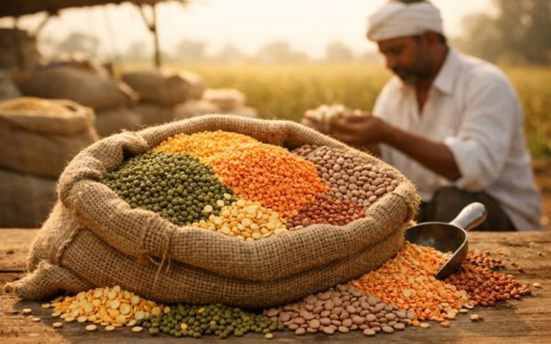 दालों का बाजार: भारतीय मूंग का भंडार स्थिर वैश्विक मांग से मिलता है