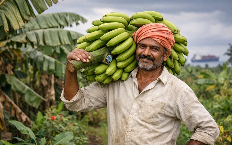 Indian Banana Exports Tighten on Weather Damage and Gulf Logistics Risks
