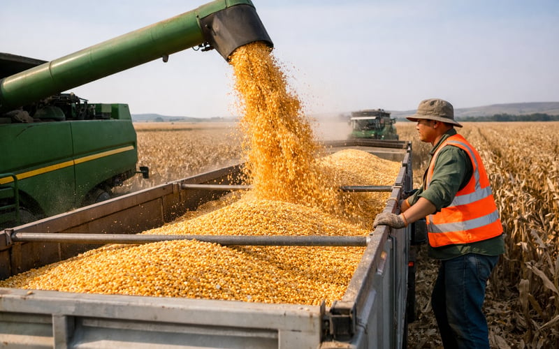 Asian Demand Lifts South Africa’s Record Corn Crop as EU Prices Drift Sideways