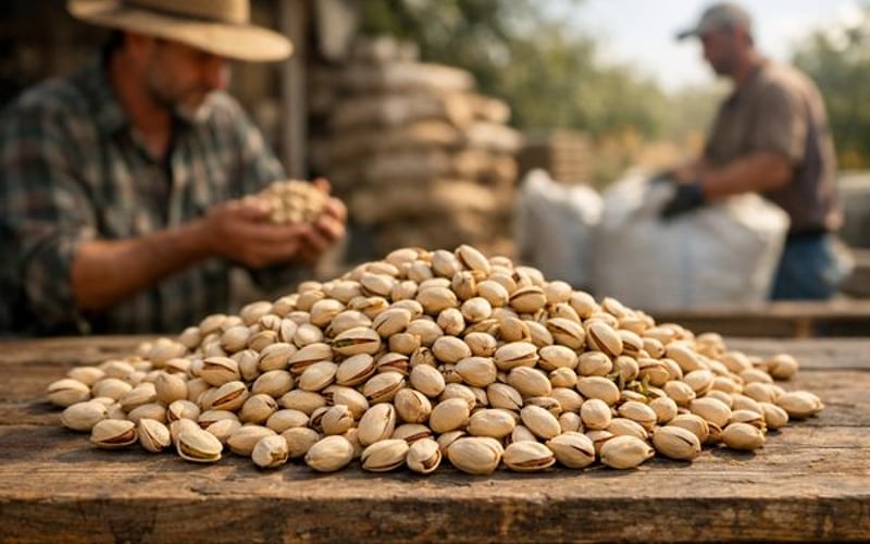 Pistaches em Alta de Oito Anos: Guerra Interrompe Suprimento, Compradores Disputam