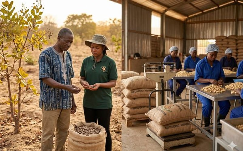 La pénurie de récolte de noix de cajou en Afrique de l'Ouest maintient les prix des RCN et des amandes stables