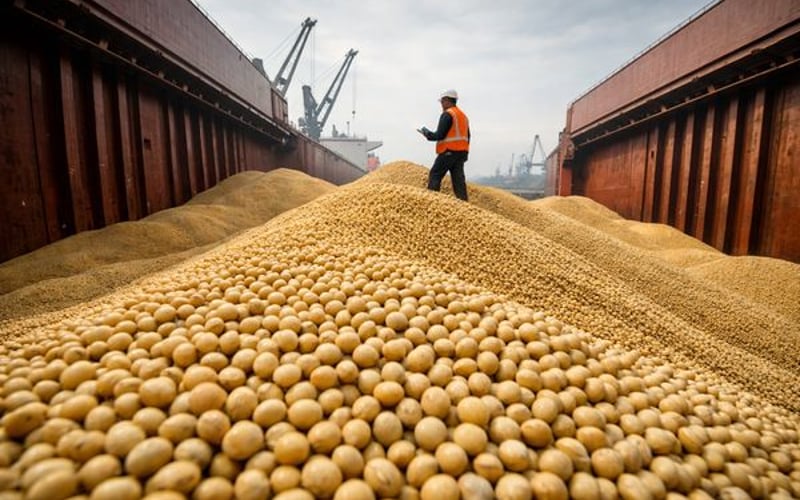 Sojabohnenspreise bleiben stabil, während der China-Premium steigt und die US-Futures nachgeben