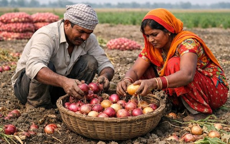 Indiens Zwiebel-Exportrückgang zum Golf vertieft sich, während die Frachtkosten steigen; Sektor fordert politische Entlastung