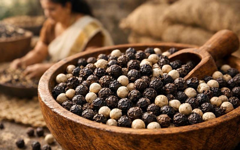 Indian Black Pepper Firms Up as Onam Tightens Kerala Supplies