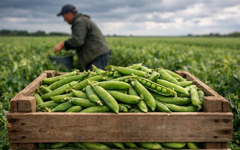 Los precios de los guisantes en el Reino Unido se mantienen estables a medida que el clima se vuelve inestable y la prima de riesgo del Mar Negro se mantiene