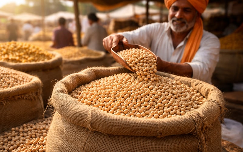 Chickpeas: Indian Chana Softens but Festive Demand Limits Downside