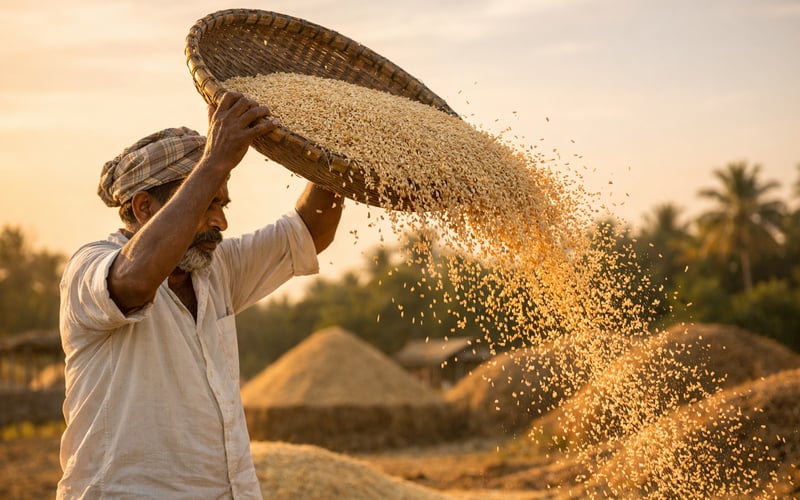 طفرة الأرز في تيلانجانا تتحول إلى فائض يضغط على سوق الهند
