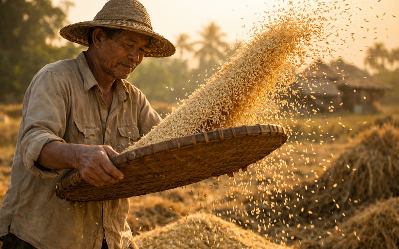Heavy New-Crop Paddy Arrivals Weigh on Basmati Rice Prices