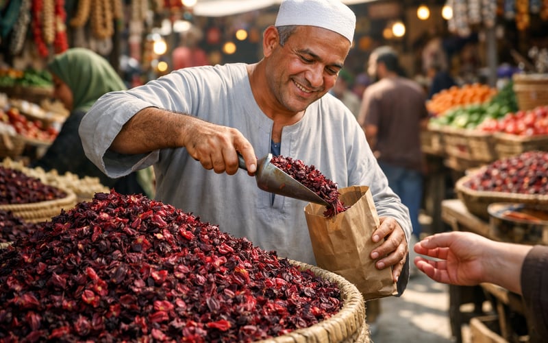 Egyptian Hibiscus FOB Cairo: Tight Range with Gentle Upward Bias