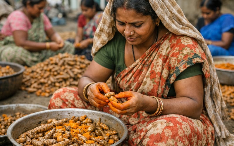 Indian Turmeric Prices Ease Slightly as Monsoon Progress Stalls Over Telangana