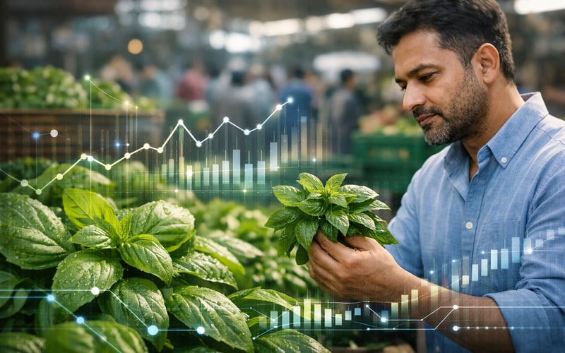 استقرار أسعار الريحان المجفف مع تغيّر مخاطر التقلبات الموسمية في الهند