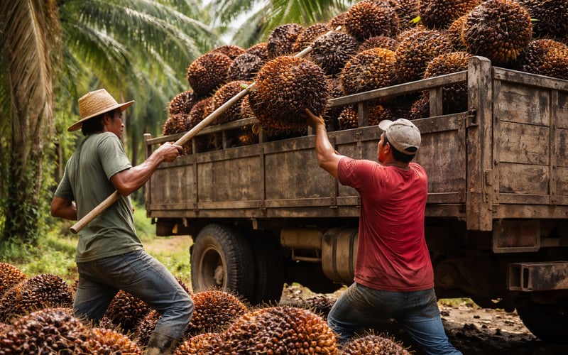 Palm Oil Futures Edge Higher While Stocks Swell and Weather Risks Build