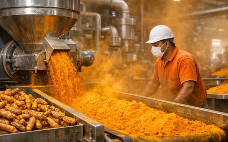 Mercado de Cúrcuma Enfraquece com a Queda da Demanda de Verão na Índia, mas Valores de Exportação se Mantêm