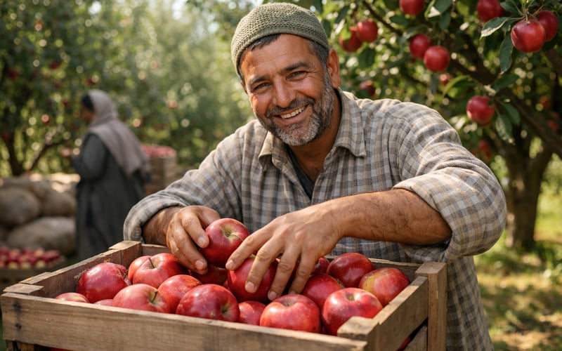 Kashmir Apples Under Pressure: Productivity Slide Meets New Harvest Disruptions