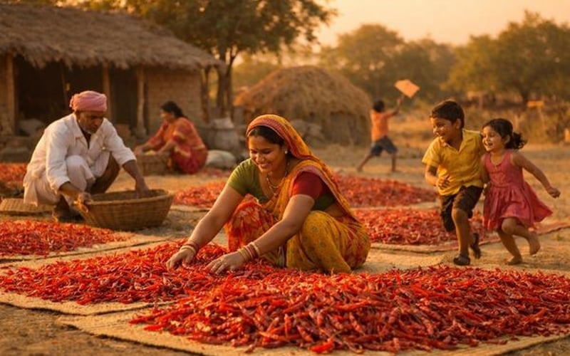 भारतीय लाल मिर्च बाजार तंग आपूर्ति और गुणवत्ता की मांग पर स्थिर