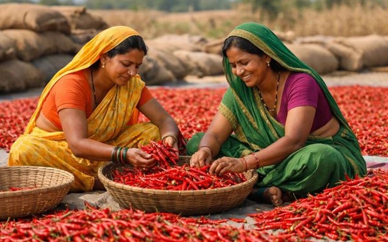 भारतीय मिर्च के दाम मजबूत बने रहे क्योंकि तंग फसल रिकॉर्ड आगमन का सामना करती है