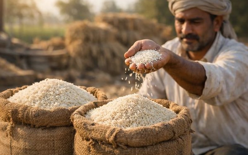 الأرز البسمتي الهندي يتعرض للضغط بسبب نقص الأرز مع ارتفاع الأسعار