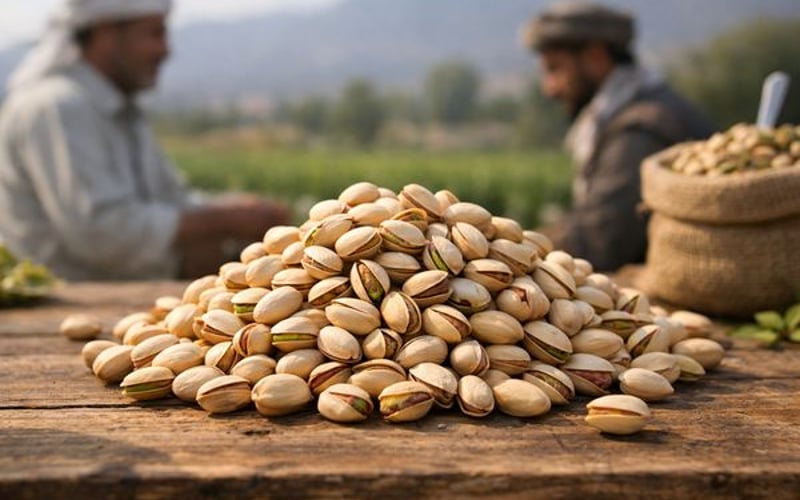 Mercado de Pistache Aquece à Medida que Aperto de Fornecimento Irã–Afeganistão Aprofunda