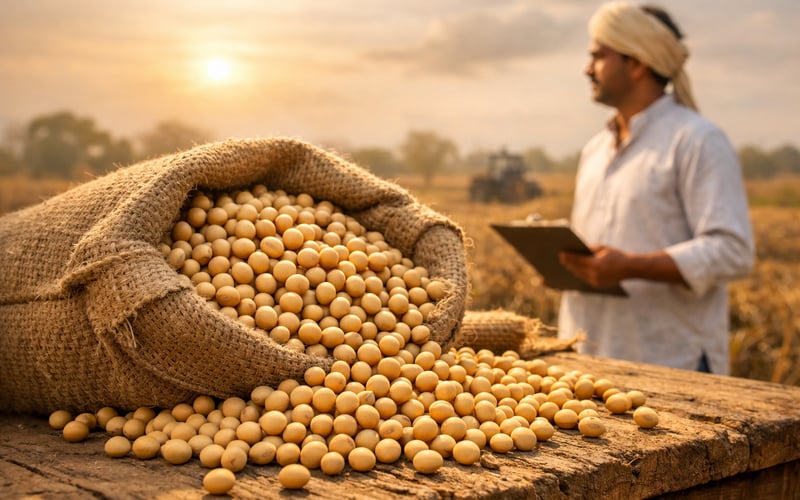 Indian Soybeans Hold Firm as Monsoon Deficit Raises New-Crop Risk