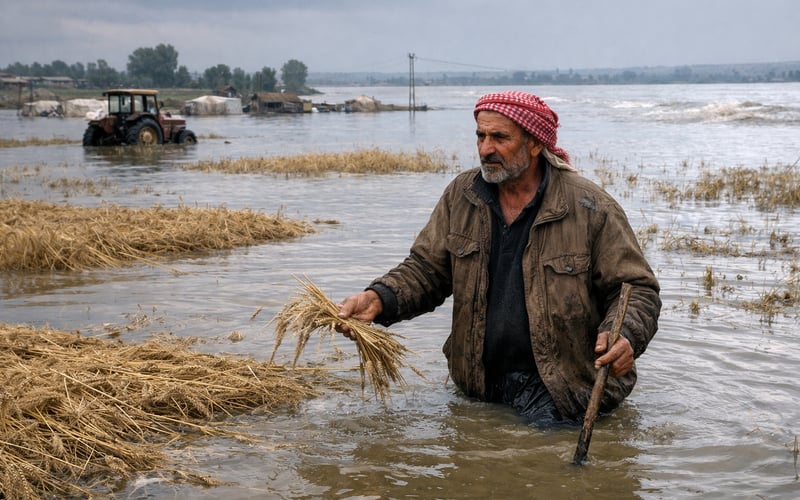 Euphrates River Floods Devastate Eastern Syria’s Wheat Belt, Raising New Questions for Regional Grain Supply