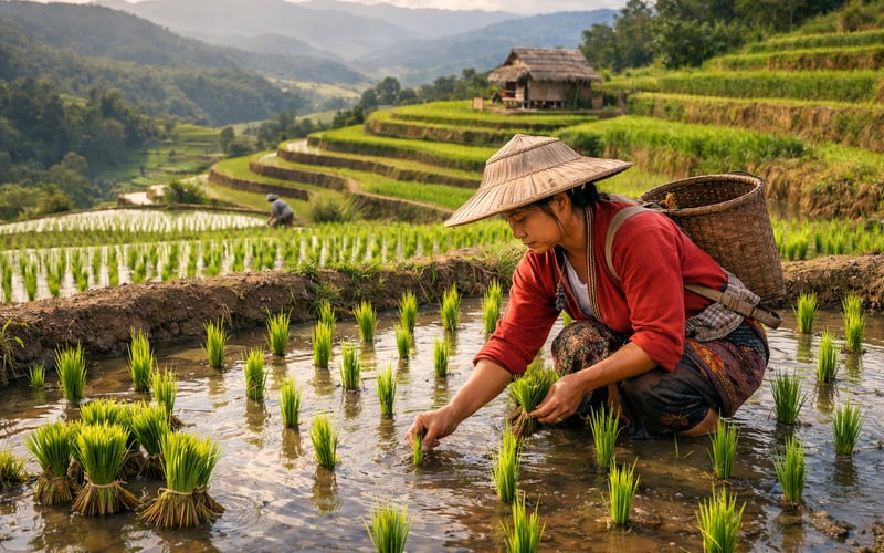 Exportações de arroz da Tailândia sob pressão à medida que clima e geopolítica apertam a oferta global