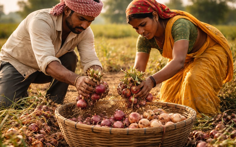 Onions Under Pressure: India’s Tight Supply Keeps Prices Elevated