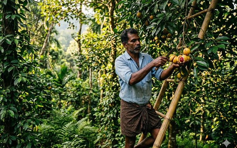 Muskatnussmarkt bleibt stabil, da Wetterschwankungen und Frachtrisiken in Kerala zunehmen