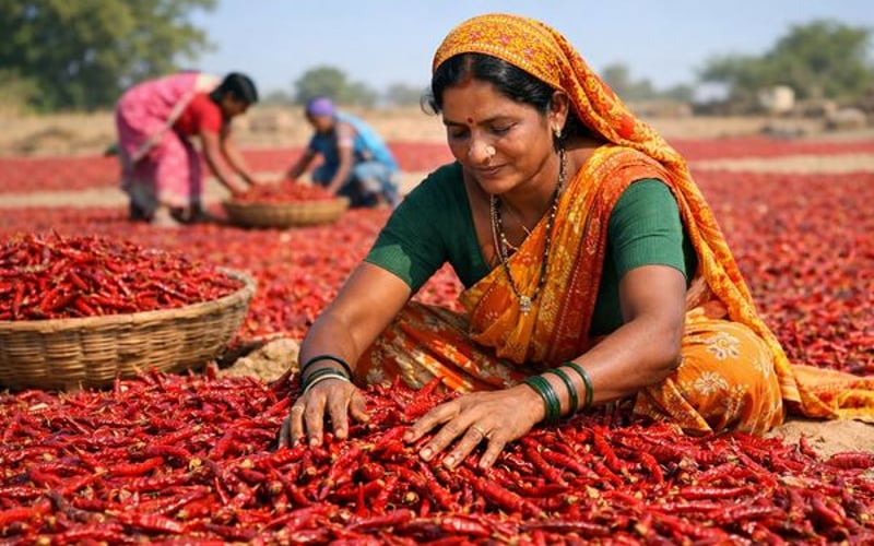 मिर्च बाजार स्थिर बना हुआ है क्योंकि खरीदार हाथ से मुँह की मांग पर जोर दे रहे हैं