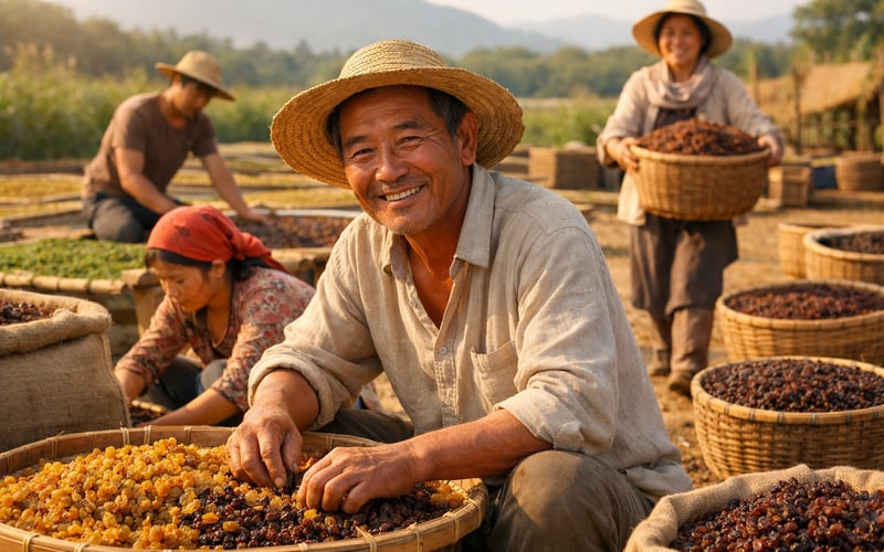 Raisin Prices Edge Higher as Xinjiang Heat and Reviving Indian Monsoon Shape Sentiment