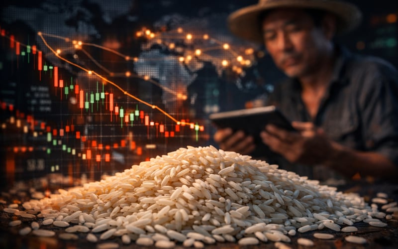 Thailändischer Reis unter Druck, da Exportströme sich verlangsamen und Wetterrisiken zunehmen
