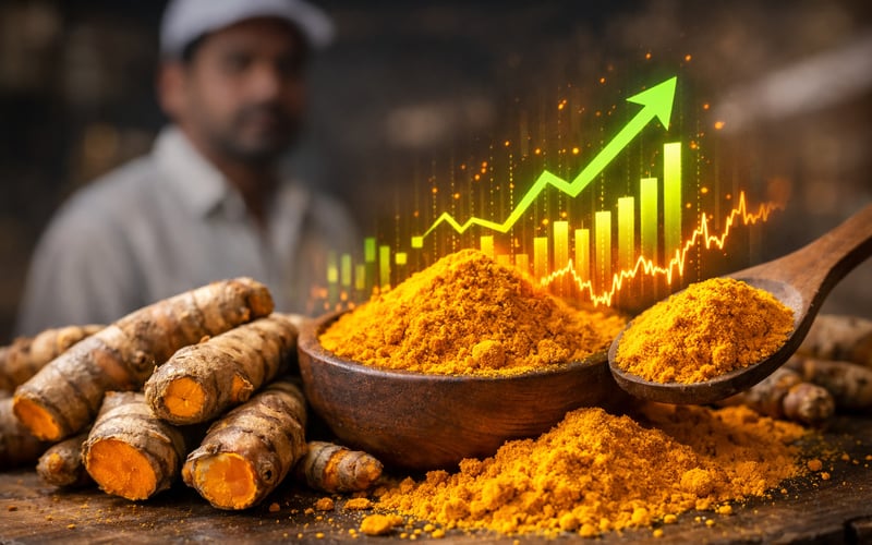Indian Turmeric Prices Hold Steady as Monsoon-Led Acreage Expectations Cap Upside