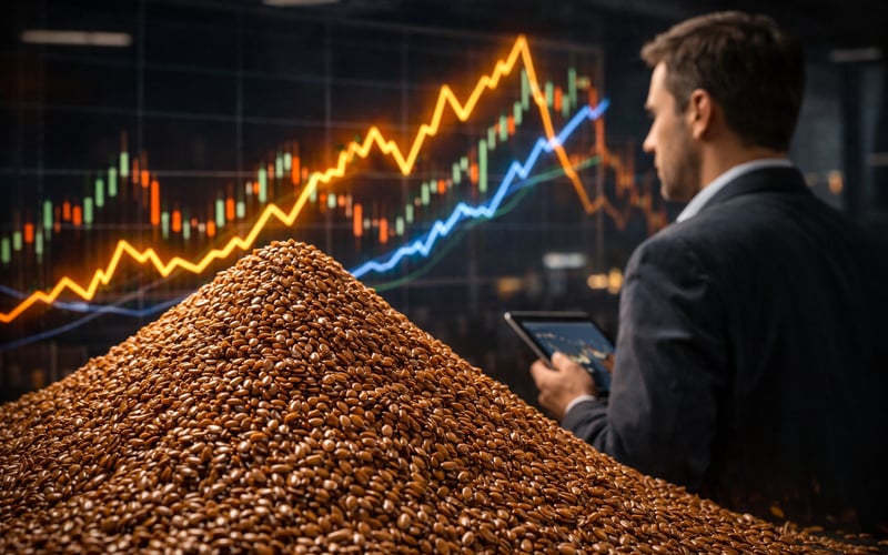 Flax Market Edges Higher on Oilseed Strength and Weather Risk