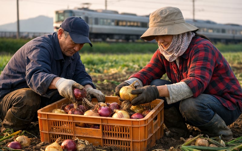 Japanese Rail Risk Puts Kitami Onions and Global Logistics in Focus