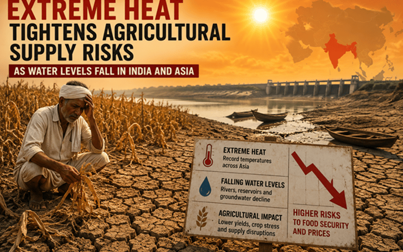 Extreme Heat Tightens Agricultural Supply Risks as Water Levels Fall in India and Asia