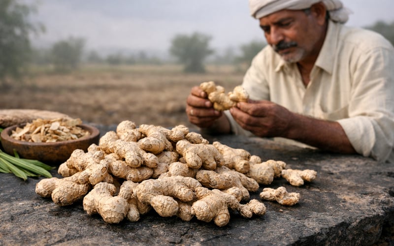 Indian Dried Ginger Prices Hold Steady Amid Weak Monsoon Signals