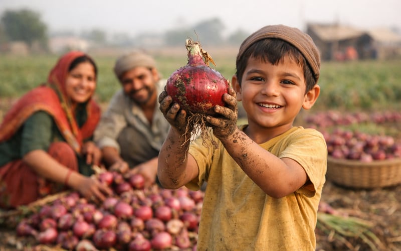 Onion Prices Jump in Ghazipur as Tight Arrivals Meet Festive Demand