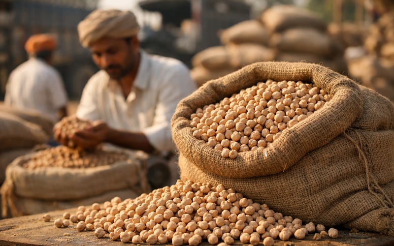 Indian chickpea market tightens as arrivals, imports and quality constraints support prices