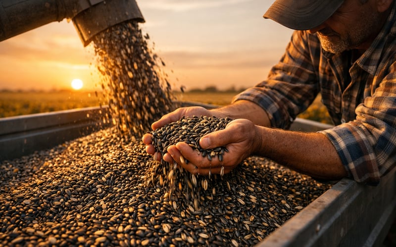 Sunflower Seeds Face Harvest Pressure While Biofuel Policy Lifts Oil Complex