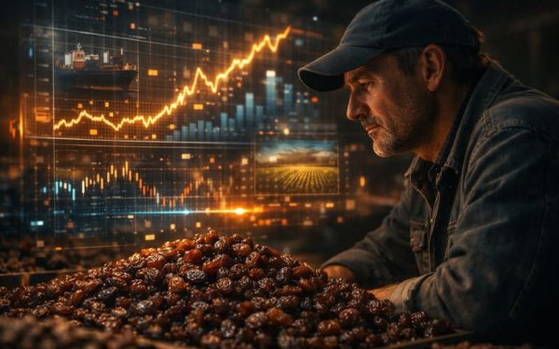 Ceny rodzynek rosną, gdy Chiny zaostrzają różnice w stosunku do tureckich benchmarków