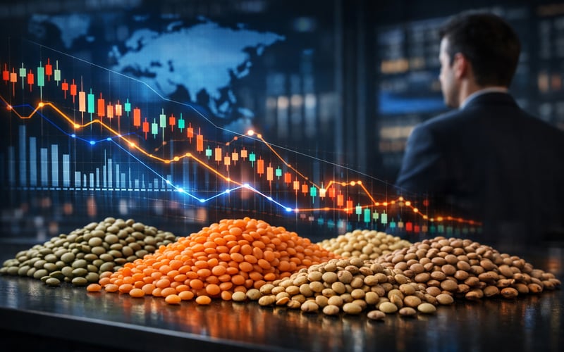Les prix des lentilles se replient alors que l’offre canadienne augmente et que la demande d’Asie du Sud reste atone