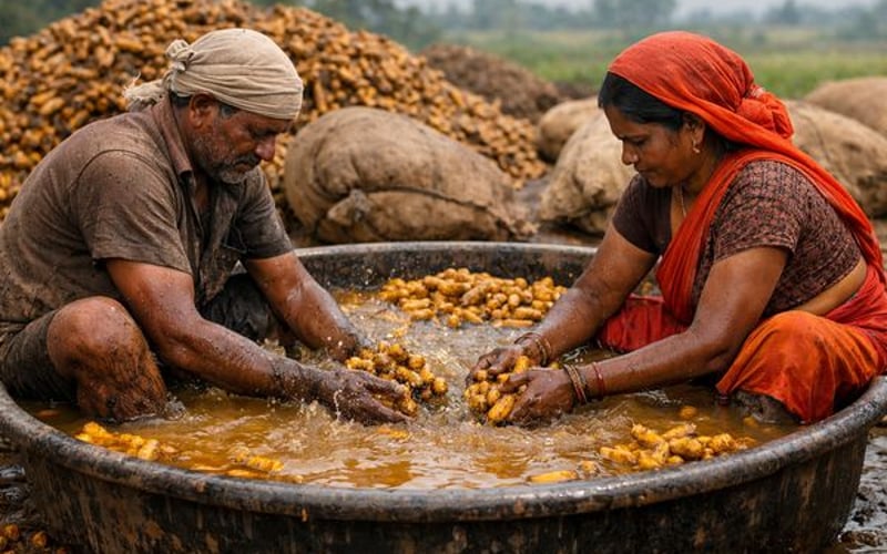Preços da Açafrão Indiano Mantêm-se Firmes Enquanto o Mercado Observa o Monção e Fluxos de Exportação