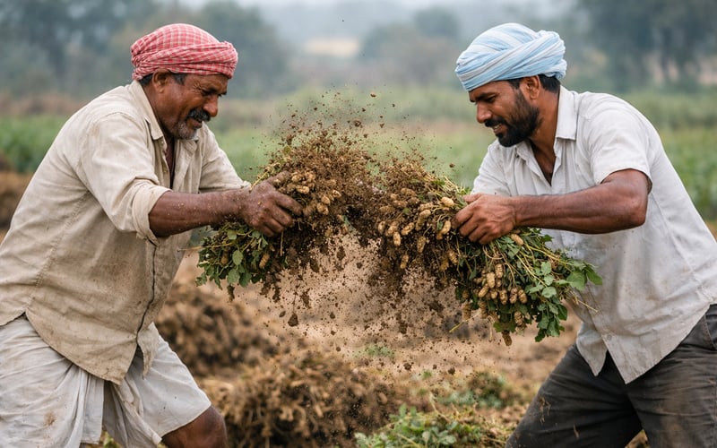 Indian Groundnut Acreage Steady, But Monsoon Stress Keeps Peanut Markets Alert