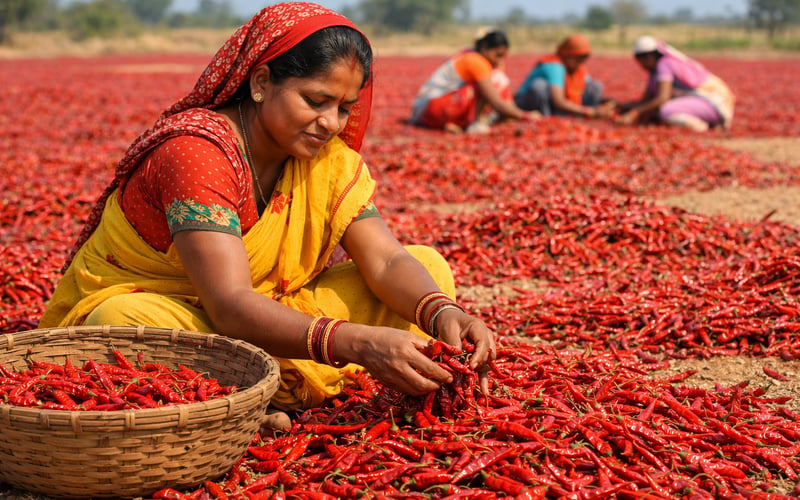 El mercado del chile rojo indio se fortalece por llegadas ajustadas y menor cosecha