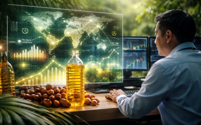 Palm Oil Slides on Profit-Taking While Exports Surge and Stocks Stay Heavy
