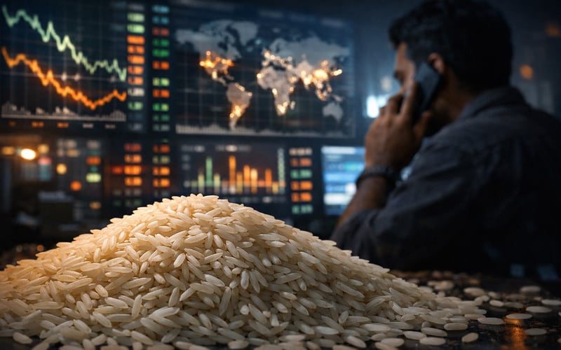 Desaceleração no Golfo força redirecionamento do comércio de arroz basmati da Índia