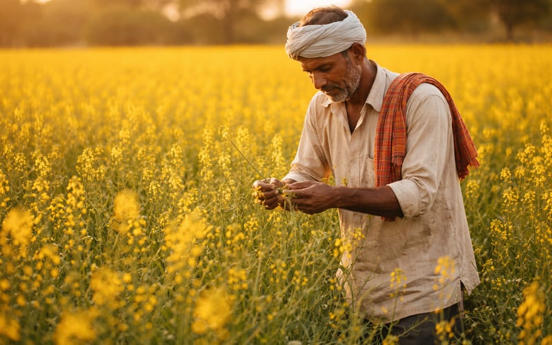 India Mustard Market Softens as Jaipur Prices Slip on Heavier Arrivals