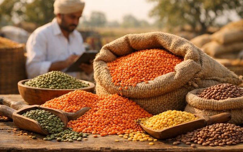 भारतीय दाल बाजार मजबूती से कायम है क्योंकि घरेलू आपूर्ति की कमी आयात सीमा को संतुलित करती है